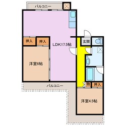 グランドヒルズ桔梗が丘1号棟の物件間取画像